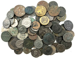 Ca. 110 Münzen, meist röm. Kaiserzeit. Viele Antoniniane und Follis ...