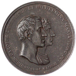 Eisenmedaille 1828 von Conradsen, a.d. Hochzeit des Prinzen Friedrich ...