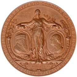 Große, bronz. Kupfermedaille v. Götz u. Schwentzer 1886 a. d. 500 ...