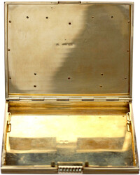 Zigarettenetui Gelbgold 585/1000 besetzt mit ovalem ...