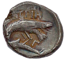 Drachme nach äginetischem Standard 400/350 v.Chr. 2 jugendl. ...