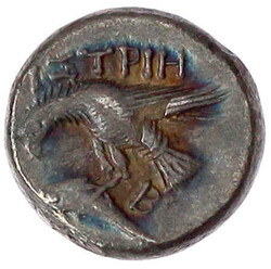 Drachme nach äginetischem Standard 400/350 v.Chr. 2 jugendl. ...