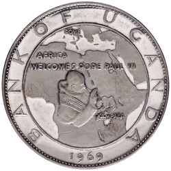 20 Shillings Silber 1970. Besuch Papst Paul VI. Im Originaletui mit ...
