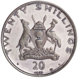 20 Shillings Silber 1970. Besuch Papst Paul VI. Im Originaletui mit ...