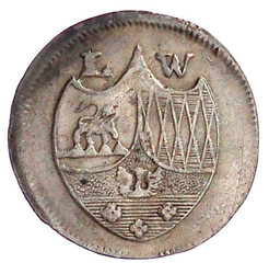 Pfennig 1804 L-W. vorzüglich, kl. Kratzer, selten
