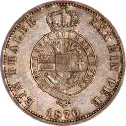 Vereinstaler 1870 A. sehr schön/vorzüglich