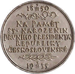 Silbermedaille v. Spaniel 1935, auf Präsident Thomas G. Masaryk. Brb ...