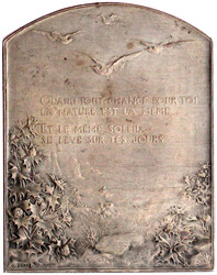 Silberplakette o.J. (1898) von Georges Dupre, "Salut au Soleil". ...