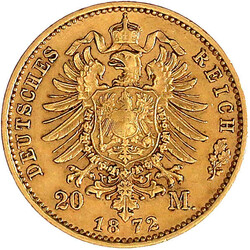 20 Mark 1872 A. sehr schön/vorzüglich