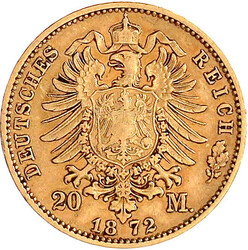 20 Mark 1872 H. sehr schön