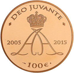 100 Euro 2015. 10 Jahre Regierung. 32,25 g 900/1000. In ...