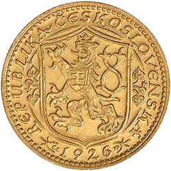Dukat 1926. Hl. Wenzel. 3,49 g. 986/1000. vorzüglich/Stempelglanz
