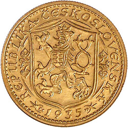 Dukat 1935. Hl. Wenzel. 3,49 g. 986/1000. vorzüglich/Stempelglanz