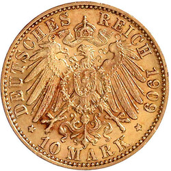 10 Mark 1909 A. vorzüglich/Stempelglanz