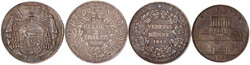 4 bessere Silbermünzen: Geschichts-Doppeltaler Bayern 1842 Walhalla, ...