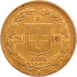 20 Franken 1895 B, Helvetia. 6,45 g. 900/1000. sehr schön/vorzüglich