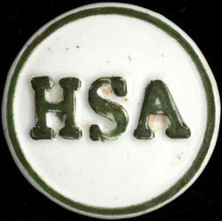 Porzellanmedaille o.J.(um 1820). HSA/sächs. Wappen. 45 mm. Weiß, ...