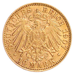 10 Mark 1907 J. prägefrisch/fast Stempelglanz