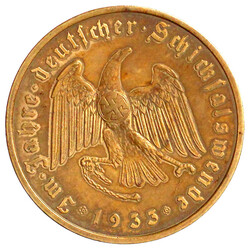 Bronzemedaille 1933, Bayer. Hauptmünzamt, auf Hitler und die ...