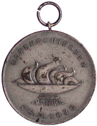 Tragbare Silbermedaille 1935 a.d. Opferschiessen vom WHW Deutsch die ...