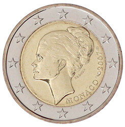 2 Euro Gedenkmünze 2007. 25. Todestag von Grace (Patricia) Kelly. Im ...