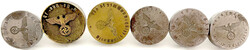 10 Stück: 7 Petschaften, 3 Amtsstempel. U.a. "Reichsbank", ...