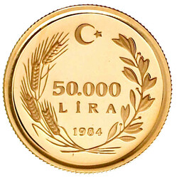50.000 Lira 1984. Dekade der Frau. 7,13 g. 900/1000. Auflage nur 800 ...