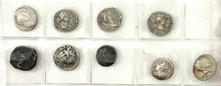 53 Münzen, u.a. Tarent Nomos, Larissa Didrachme, 2 Denare der Röm. ...