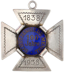 Silbernes Schützenkreuz 1938 auf 100 Jahre Schützengilde Memel ...