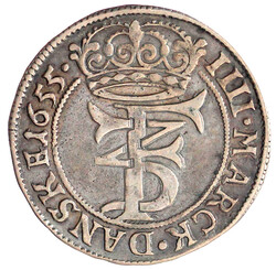 4 Mark 1655, Kopenhagen. Münzmeister Heinrich Köhler. Mit 1655 • ...