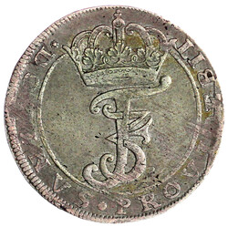 4 Mark 1667 G-K, Kopenhagen. Münzmeister Gottfried Krüger. 22,30 g. ...
