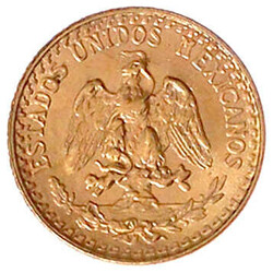 2 Pesos 1945. 1,67 g. 900/1000. prägefrisch