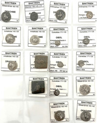 Kl. Typensammlung Baktrien, 17 Münzen (15 X Silber). Antimachos bis ...