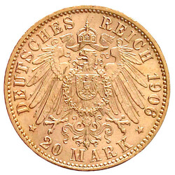 20 Mark 1906 J. fast Stempelglanz