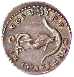 Denar, TRP IX = 80. Belorb. Kopf r./TR P IX IMP XV COS VIII PP. ...
