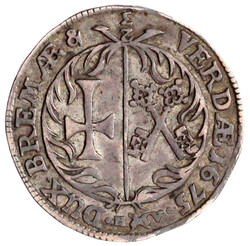 2/3 Taler 1675, Stade. gutes sehr schön, schöne Patina, selten