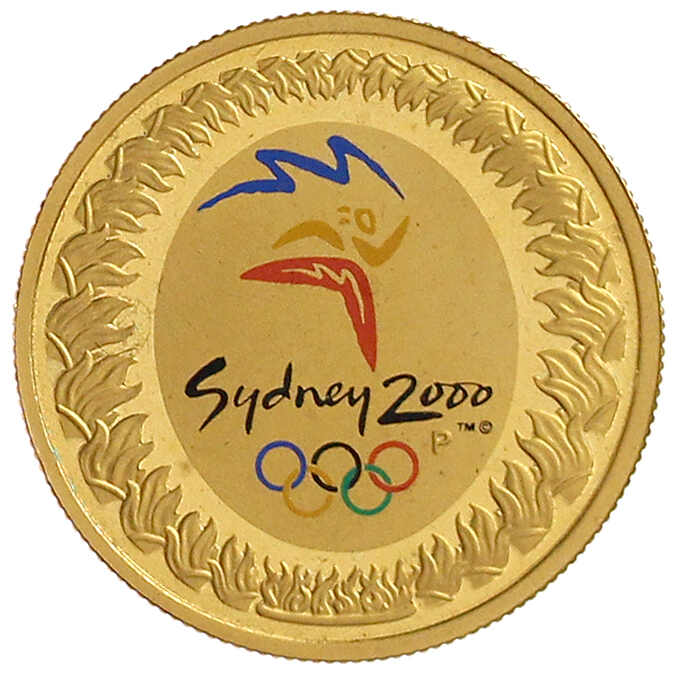 100 Dollars 2000, Olymp. Sydney, Emblem der Spiele mit ...