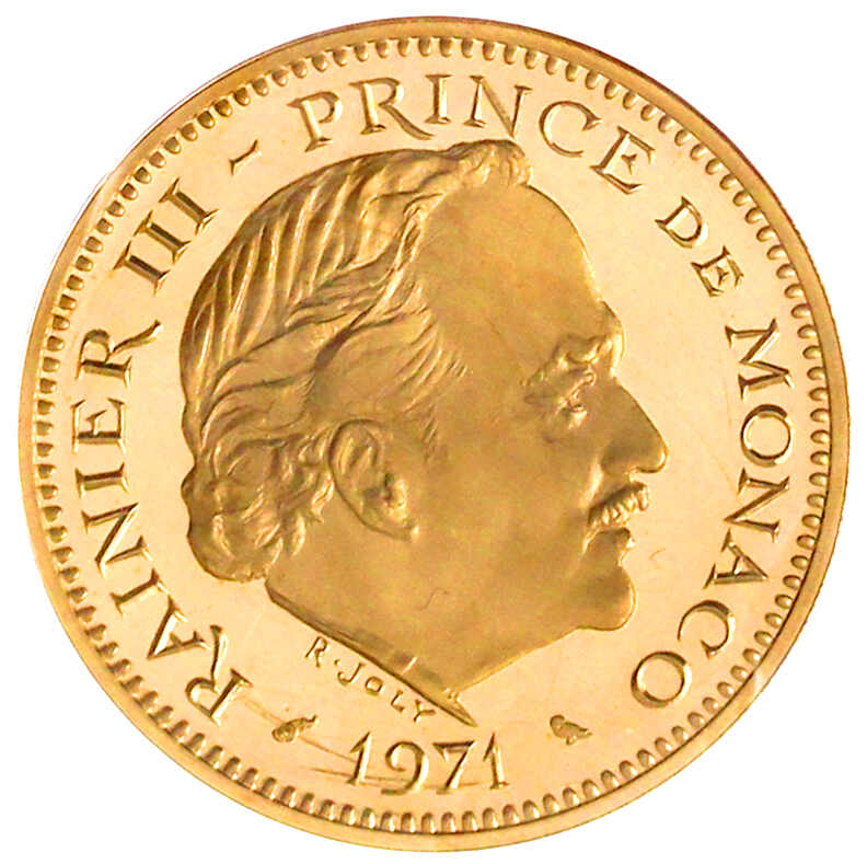 5 Francs PIEFORT 1971 Rainer III./Währungsreform. 38,90 g. 920/1000. ...