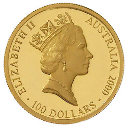 100 Dollars 2000, Olymp. Sydney, Emblem der Spiele mit ...