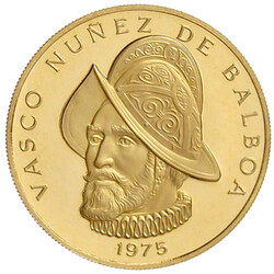 100 Balboas 1975. 500. Geburtstag Balboas. 8,16 g. 900/1000. Polierte ...