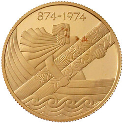 10000 Kronur 1974. Ingulfur Arnason in seinem Schiff. 15,50 g. ...