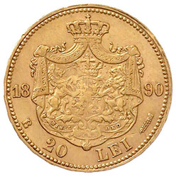 20 Lei 1890 B, 6,45 g. 900/1000. vorzüglich