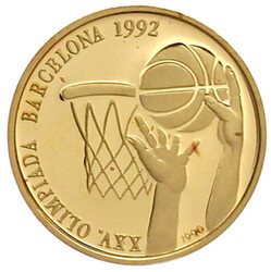 10 Pesos 1990/1992, Oly. Barcelona/Basketball. 1/10 Unze Feingold. ...