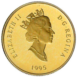 100 Dollars 1995. 275 Jahre Festung Louisbourg. 13,34 g. 583/1000. In ...