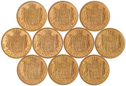 10 X 20 Kronen: 1909, 1912 (2), 1914 (3), 1915 (4). Je 8,96 g. ...