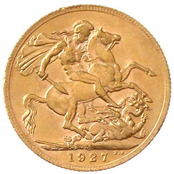 Sovereign 1927 SA. 7,99 g. 917/1000. sehr schön/vorzüglich