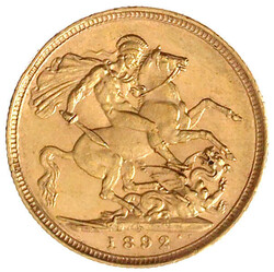 Sovereign 1892 S, Sydney. 7,99 g. 917/1000. vorzüglich/Stempelglanz