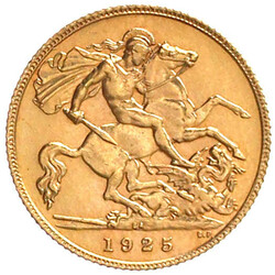 1/2 Sovereign 1925 SA. 3,99 g. 917/1000. vorzüglich