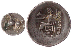 Donaukelten, 2 Silbermünzen: Tetradrachme Typ Makedonien Philippos ...