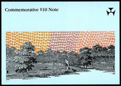 4 Scheine zu 1, 2, 5 u. 10 Dollar o.D. 10 Dollar Commemorative Note ...